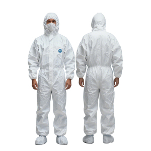 Camice Monouso Microporoso per Adulti Tipo 5 6 50-55 Gsm Antistatico con Copriscarpe Tuta Protettiva con Cappuccio in Materiale Non Tessuto - Product Image 6
