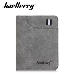 Baellerry Ultra Thin Men's <b>Wallet</b> Mini Card <b>Holder</b> Gray Slim Design Everyday Use - Product Image 5