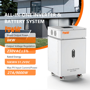 อินเวอร์เตอร์ไฮบริดกริดโซลาร์ ESS 6KW 12KW 220Vac พร้อมแบตเตอรี่เก็บพลังงาน 16KWH 30KWH คลื่นไซน์บริสุทธิ์ สำหรับระบบออลอินวัน - Product Image 1