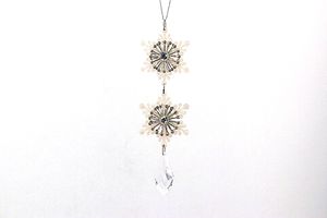 Рождественские блестящие пластиковые украшения в виде двойных снежинок, украшения для рождественской елки для зимней страны чудес, праздничный декор для вечеринки - Product Image 4