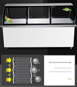 Refrigerador Comercial de Acero Inoxidable con Descongelación Automática y Enfriamiento por Aire para Exhibición de Alimentos, Vitrina Doble para Carnes y Alimentos - Product Image 4