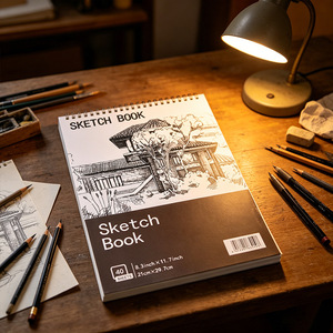 Set de Cuadernos de Dibujo, 20 Hojas, Encuadernación en Espiral, Papel de Dibujo Blanco sin Ácido de 68 lb (100 g/m²), Pintura Gouache <span class=keywords><strong>para</strong></span> Niños - Product Image 6