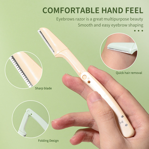 Lmltop du lịch nhựa gấp lông mày dao cạo sy308 Hướng dẫn sử dụng hàng ngày sử dụng khuôn mặt cơ thể tóc Remover trang điểm lông mày tông đơ - Product Image 4