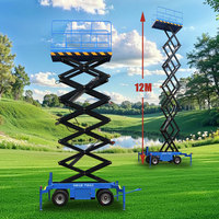 Plateforme de travail élévatrice mobile à ciseaux hydraulique Liondi DFM-240 électrique personnalisée, 24 m, 10 000 kg, pliable et portable