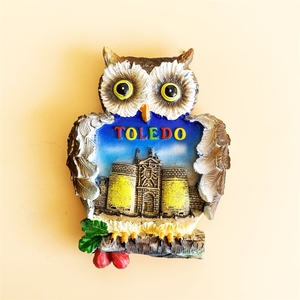 Suministro transfronterizo de imanes tridimensionales con forma de búho, artesanías decorativas para el hogar y nevera, procedentes de España, Europa. - Product Image 2