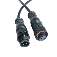 Connecteur métallique M12 2 broches 3 broches 4 broches 5 broches IP67 étanche mâle femelle pour câble d'éclairage LED extérieur