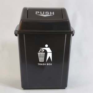 Large Square Trash <b>Bin</b> 10L Push <b>Lid</b> Indoor Outdoor Kitchen Use Thickened Sanitary Waste <b>Bin</b> - Product Image 1