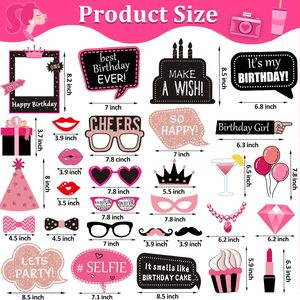 Decoración para Fiesta <span class=keywords><strong>de</strong></span> Cumpleaños <span class=keywords><strong>de</strong></span> <span class=keywords><strong>Niña</strong></span>, Arreglo <span class=keywords><strong>de</strong></span> Globos, Rosa Dorado, Juego <span class=keywords><strong>de</strong></span> 31 Accesorios Desechables <span class=keywords><strong>de</strong></span> Papel para Fotos - Product Image 2