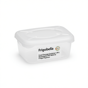 Boîte de conservation alimentaire empilable Frigobella sans BPA, 1,90 L, rectangulaire, en PP, organiseur de réfrigérateur avec préservation de la fraîcheur - Product Image 3