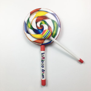 Wholesale Orff Instrument Children 8 Inch Lollipop Hand <b>Drum</b> Infant Music Lollipop <b>Drum</b> - Product Image 2