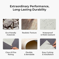 Poudre de pierre de décoration faite de matériau plaqué flexible pliable feuille de placage pierre douce revêtement carrelage travertin pierre artificielle