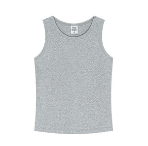 Canotta personalizzata da <span class=keywords><strong>uomo</strong></span> senza maniche t-shirt estiva in puro cotone a coste pesanti sport Fitness bianco - Product Image 2