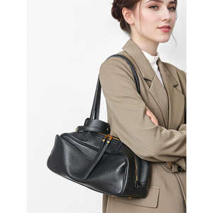 New denim zipper shoulder bag with large capacity, casual and fashionable polyester zipper - Product Image 3