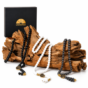 Chapelet Dhikr en Onyx Noir, 99 Perles en Pierre Naturelle, Accessoire de Prière Islamique avec Pochette de Transport Souple, Boîte Premium, Ethnique - Product Image 3