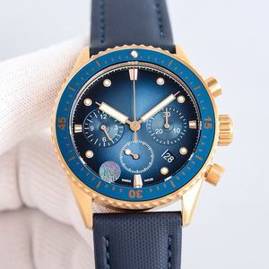 Bespoke Limited Edition Skeletonized Flyback <b>Chronograph</b> Rose Gold Case Blue Dial <b>Automatic</b> Mechanical Gentlemen Timepiece - Product Image 2