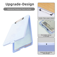 Panneau de rangement pliable en plastique avec Clip à profil bas pour étudiants, enseignants, infirmières et employés