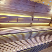 Sauna Exterior para 6 Personas, Profesional, con Calefacción Infrarroja de Espectro Completo, Altavoces de Audio, para Uso Comercial, Resorts, Villas y Cuidado de la Salud