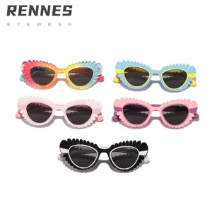 Gafas de Sol <span class=keywords><strong>para</strong></span> niños de alta calidad al por mayor Color Clashing Quirky Cat Eye UV400 <span class=keywords><strong>PC</strong></span> <span class=keywords><strong>para</strong></span> vacaciones al aire libre Ocio Sun Shading - Product Image 5