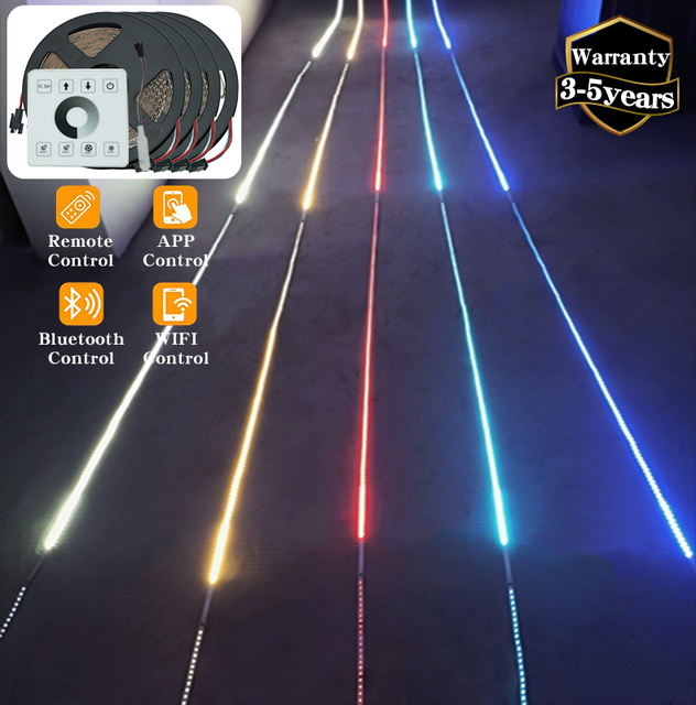 Addressable WS2811 Running White LED Light Strip 24V APP Remote Control 3000K 4000K 6500K for Stairs Ceiling Entrance Wedding