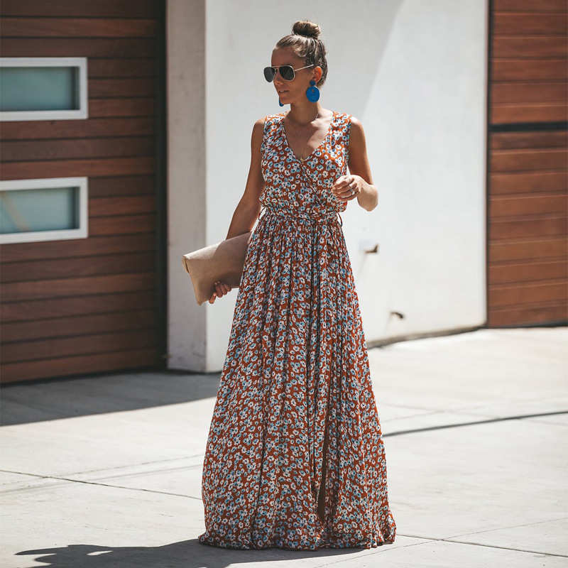 Nuevo diseño, oferta, primavera y verano, estampado completo, vestidos de mujer, ropa de mujer, 2020