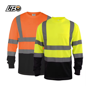 HBC Custom logo Work Wear Long Sleeve Industrial Reflective <strong>Safety</strong> <strong>Shirt</strong> Reflective High Vis <strong>Safety</strong> t <strong>Shirt</strong> Manufacture for Men - Product Image 2