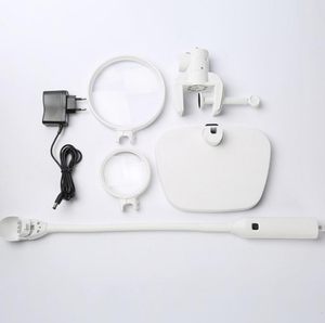 <span class=keywords><strong>Loupe</strong></span> de bureau à col de cygne 2 en 1 avec lampe LED, pince et support de base NO.7763 - Product Image 3