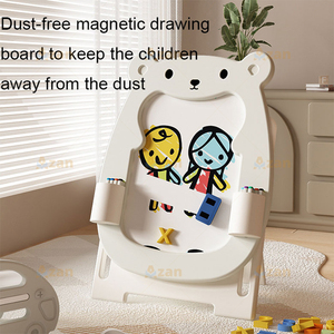 <span class=keywords><strong>Tableau</strong></span> de dessin double face pour enfants avec hauteur réglable, chevalet pliable en HDPE pour tout-petits - Product Image 2