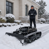 Tondeuse à gazon multifonctionnelle télécommandée avec lame à neige amovible pour le déneigement des allées de cour et des routes rurales