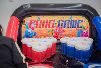NOUVELLE ARRIVÉE - Jeu de Beer Pong interactif gonflable de la marque WINWAY avec système IPS et projecteurs, installation facile, matériau PVC