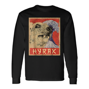 Camiseta de manga larga Hyrax Meme de estilo vintage japonés de Hyrax - Product Image 2