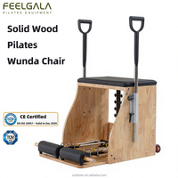 Chaise Wunda de Pilates Professionnelle Ajustable en Bois de Caoutchouc, Équipement Multifonctionnel de Stabilité pour Studio de Yoga, Santé et Fitness