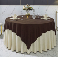 Nappe de banquet haut de gamme pour hôtel et restaurant, grande, en tissu mélangé coton-lin, design simple, personnalisable