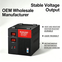 Stabilisateur de tension domestique 3000VA AVR de type relais numérique pour climatiseur africain avec affichage double tension en temps réel