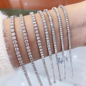 سوار تنس من الماس المختبري IGI GIA، ذهب حقيقي عيار 10 و14 و18، ماس CVD VVS مصنوع في المختبر 3-5 مم، إسورة للنساء والرجال، مجوهرات فاخرة - Product Image 1