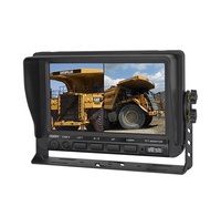 Monitor de Reversa para Vehículos y Camiones MHD-772S HD IPS con Pantalla Dividida y Soporte para 2 Entradas de Video