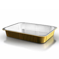 Barquette rectangulaire jetable en aluminium et plastique PP moulé, de qualité alimentaire, personnalisable, pour pâtisserie, cuisson et rôtissage, avec couvercle