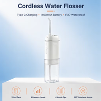 Mini Hydropulseur Portable Pliable W8, Irrigateur Buccal Compact, Recharge USB, IPX7f, Jet Dentaire de Voyage, OEM