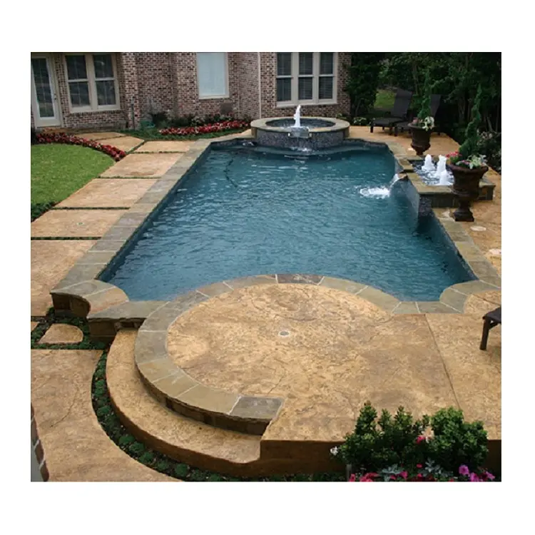 Products Cheap Swimming Pool Bullnose Tiles for Sale, Patio Pool or Garden Pond Edge Tile Popular Beautify Rusty Slate Stone