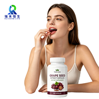 Capsules de pépins de raisin pour la santé vasculaire des adultes, soutien quotidien, végétaliennes, sans OGM, de fabrication OEM