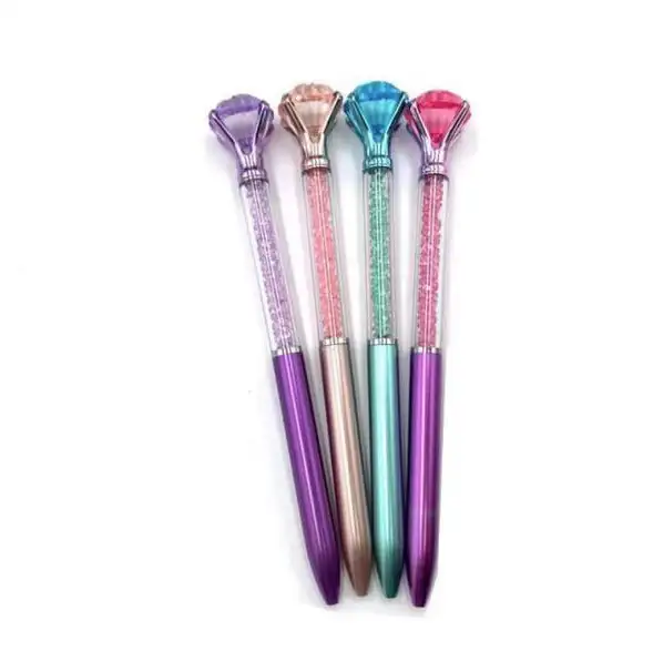 מתכת stylus עם גבישי יהלום מגע צבעוני מלא חידוש צבע כדורי עט