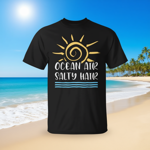 T-shirt Ocean Air Salty Hair Beach Summer - Product Image 3