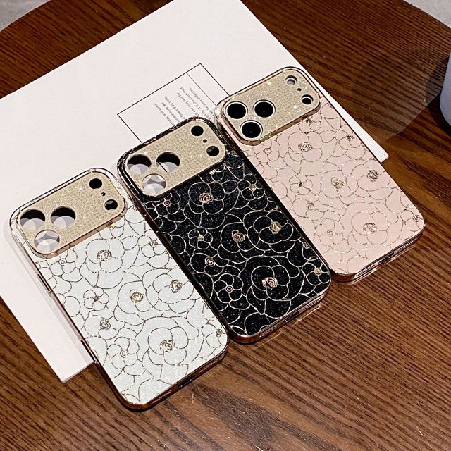 For iPhone 17 Case New Design Luxury Flower PC Electroplated Shockproof Phone Case Cover for iPhone 17 Air 16 17 Pro Max