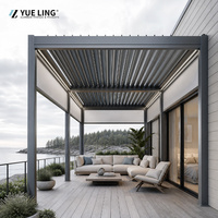 Pergola en aluminium à toit à lames orientables, pergola personnalisée pour les entrepreneurs et les constructeurs, patio extérieur, protection contre la pluie, ombrage