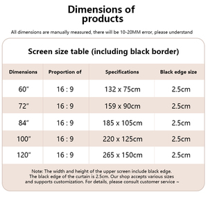 Pantalla de proyección plegable Topleo con trípode, pantalla de proyección portátil con soporte, pantalla de proyección de tela con elevación desde el suelo. - Product Image 6
