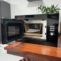 Four à micro-ondes encastré en acier inoxydable 20L avec écran LCD et bouton de commande électrique multifonctionnel pour usage domestique