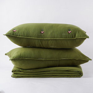 Juego de Funda Nórdica de Gasa de Algodón Percal con Bordado, Lujoso y Esencial para el Hogar, Tipo <span class=keywords><strong>Lino</strong></span> - Product Image 3