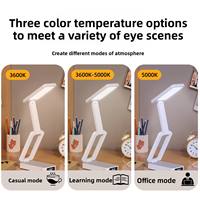 Lampe de table pliante USB Touch Dimmable Veilleuse Étudiant Dortoir Lecture Protection des yeux Chambre LED USB Charge Lampe de bureau