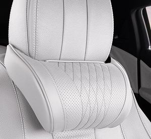 Oreiller de voyage ergonomique en mousse à mémoire de forme et cuir Nappa <span class=keywords><strong>pour</strong></span> le soutien <span class=keywords><strong>cervical</strong></span>, confort de voyage, appui-tête intérieur de <span class=keywords><strong>voiture</strong></span> - Product Image 6