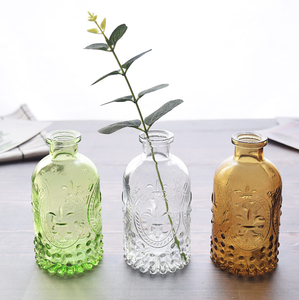 220ml Transparent / Rose Rouge Vert Ciel Bleu/Brun <span class=keywords><strong>Vintage</strong></span> Sculpté Huile Essentielle Aromathérapie Bouteille En Verre avec Bouchon - Product Image 2