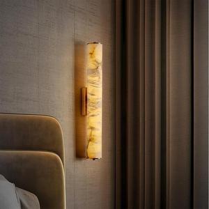 Moderno <span class=keywords><strong>LED</strong></span> bianco marmo pendente luce alabastro camera da letto interna lampadario con lampade da parete per comodino - Product Image 5